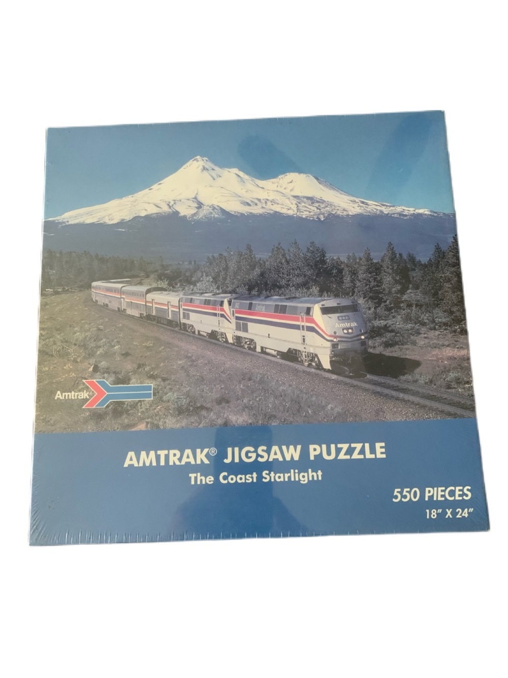 Vintage New Amtrak The Coast Starlight Jigsaw Puzzle 550 Pieces 18" X 24" Rare